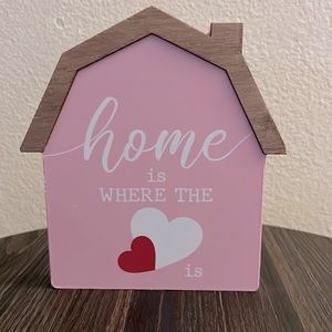 ⭐️3/$15 Valentines Day home is where the heart is table top or tiered tray decor